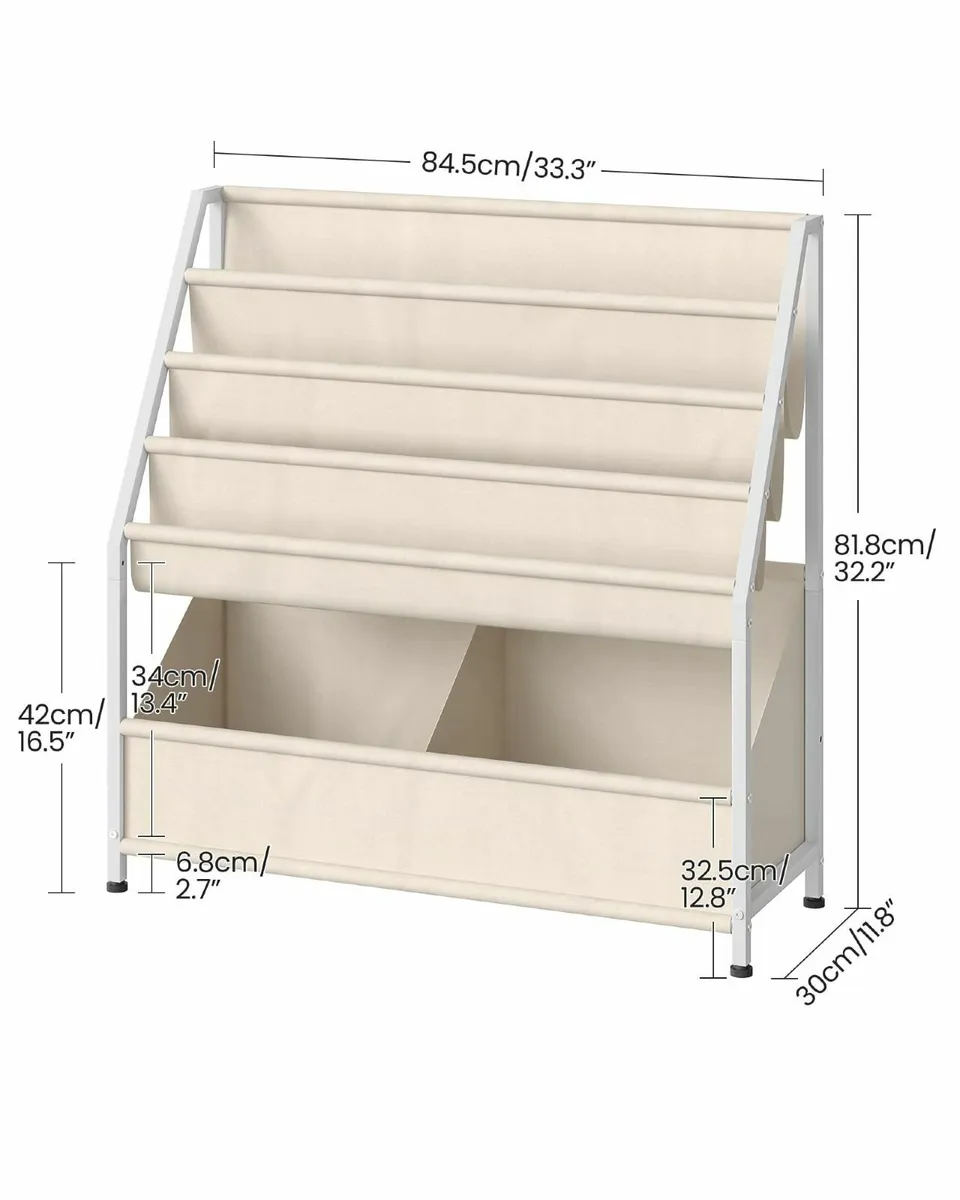 Kids Bookshelf 4-Tier for Large Capacity Children' - Image 2