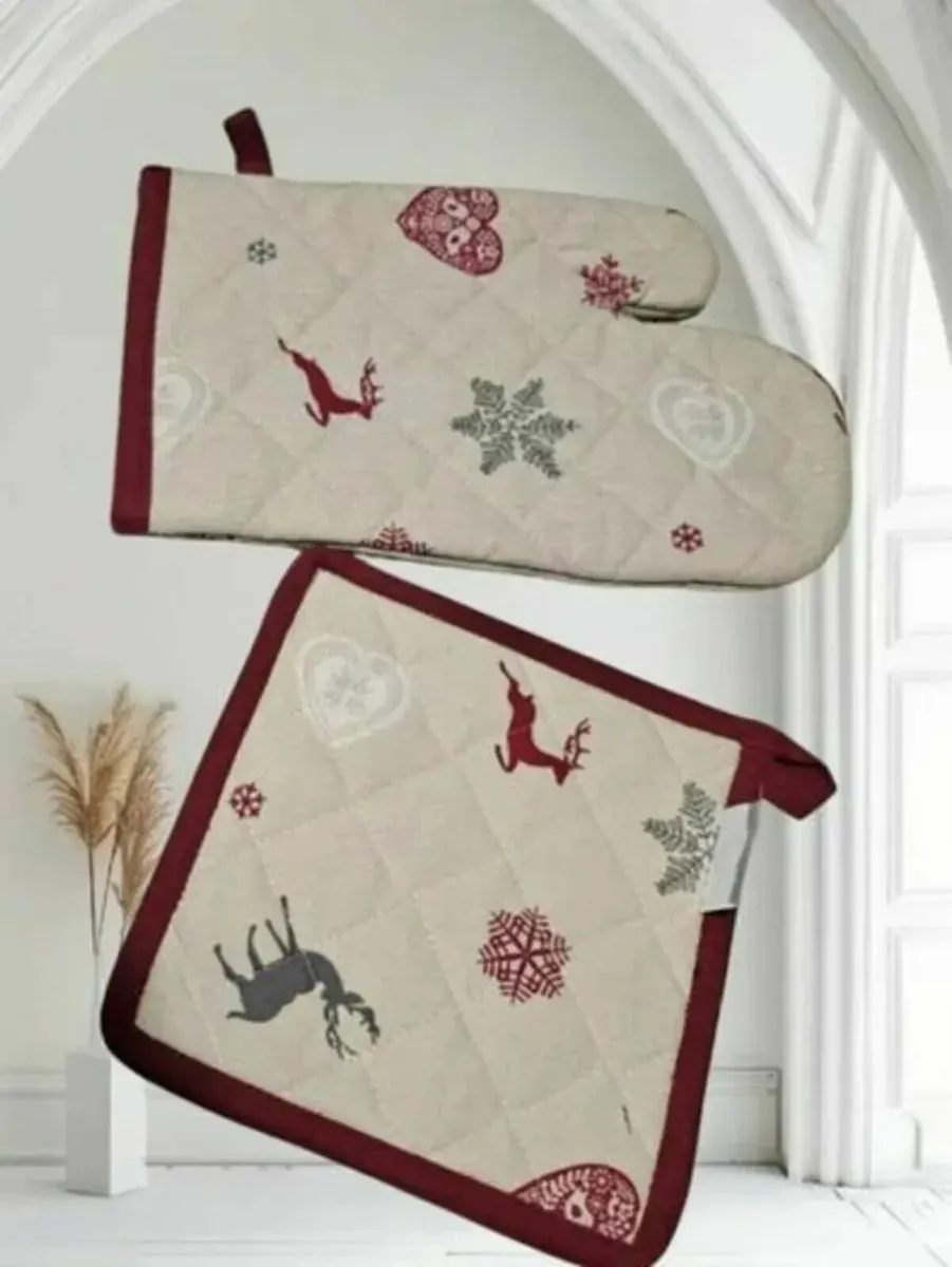 2-piece kitchen set a glove and a mat - Image 2