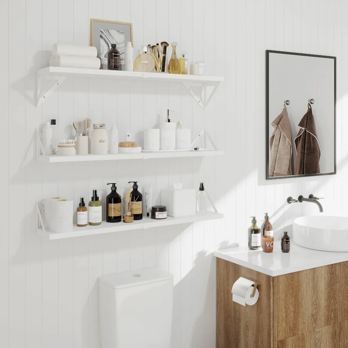 CASSA NOKO Wall Mounted Floating Book Shelves for - Image 2