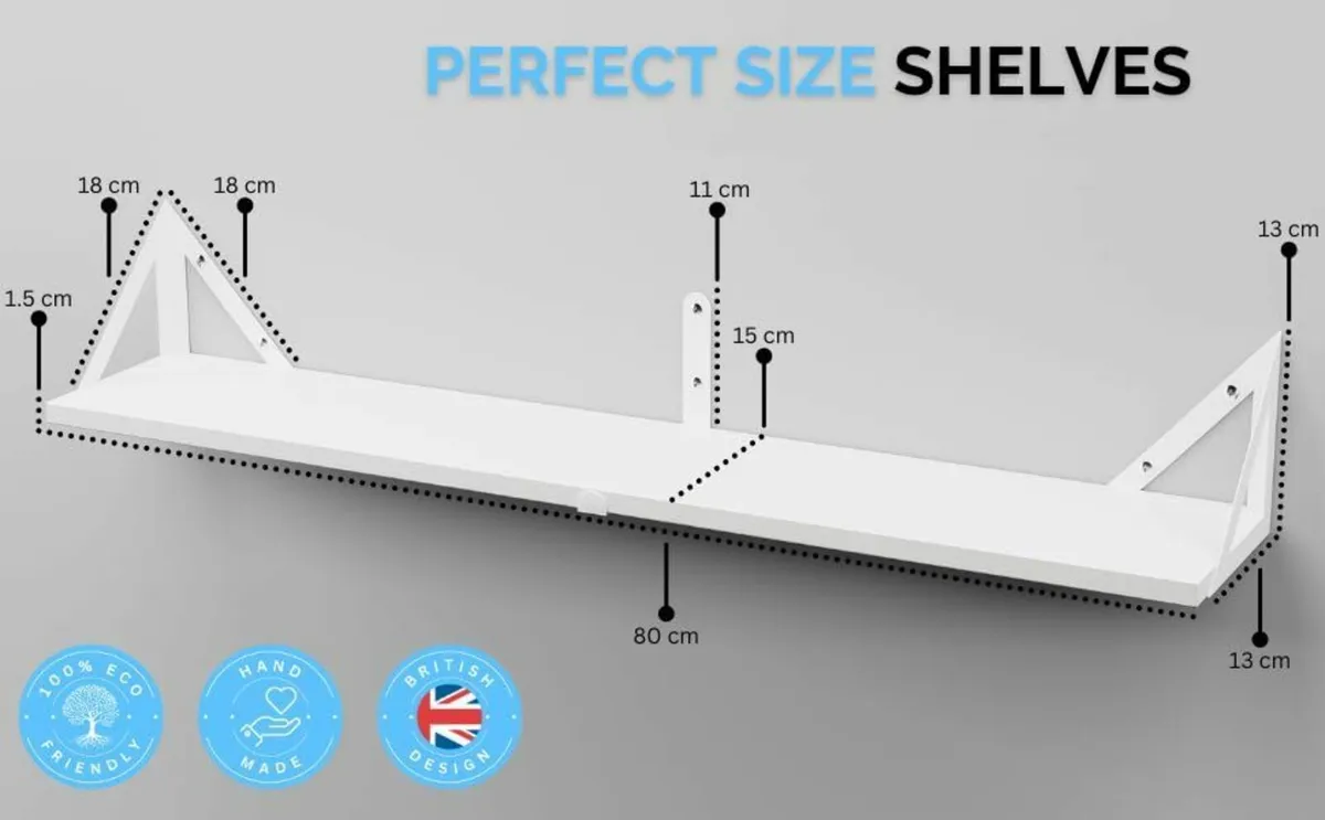 CASSA NOKO Wall Mounted Floating Book Shelves for - Image 3