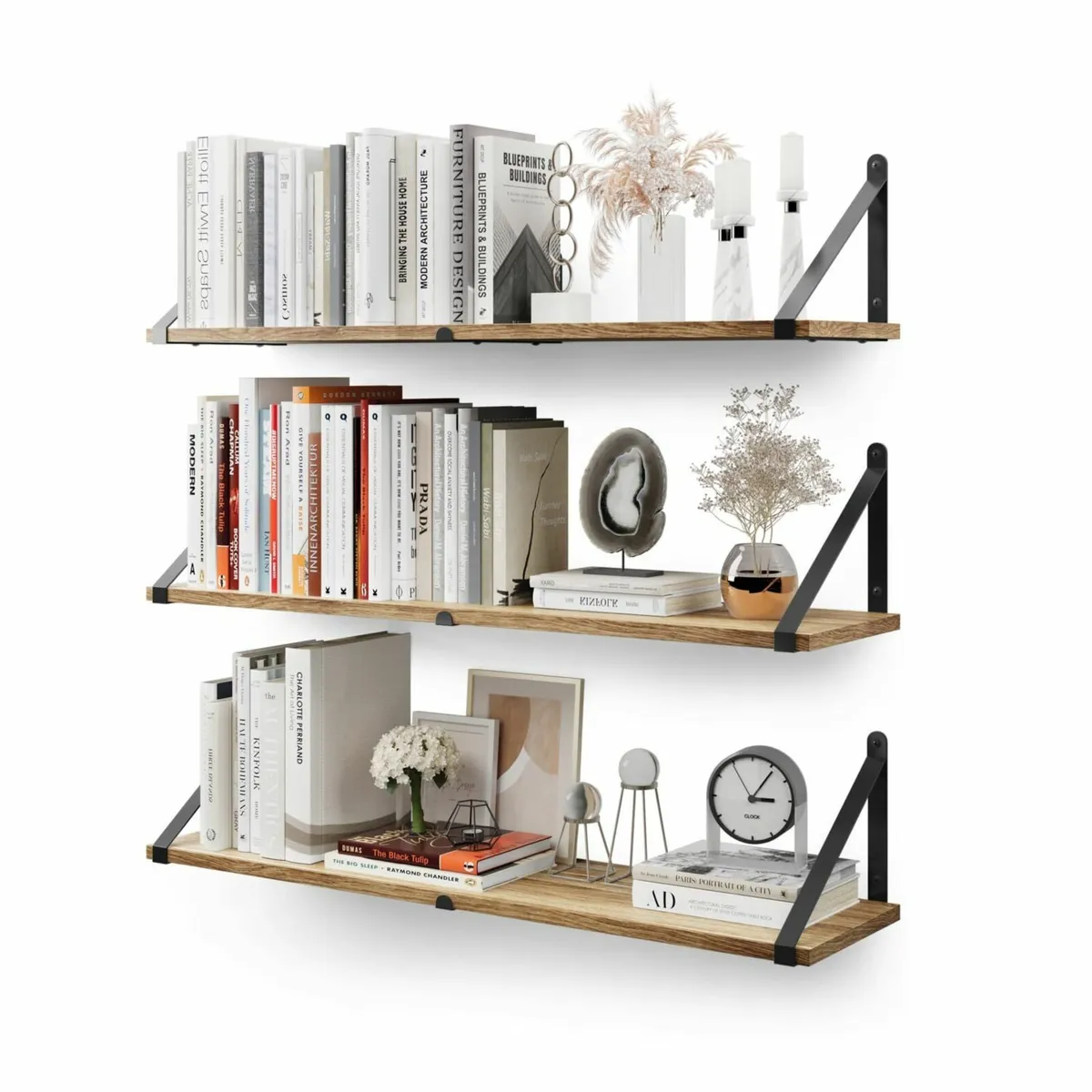 CASSA ZENO Wall Mounted Floating Book Shelves for - Image 1