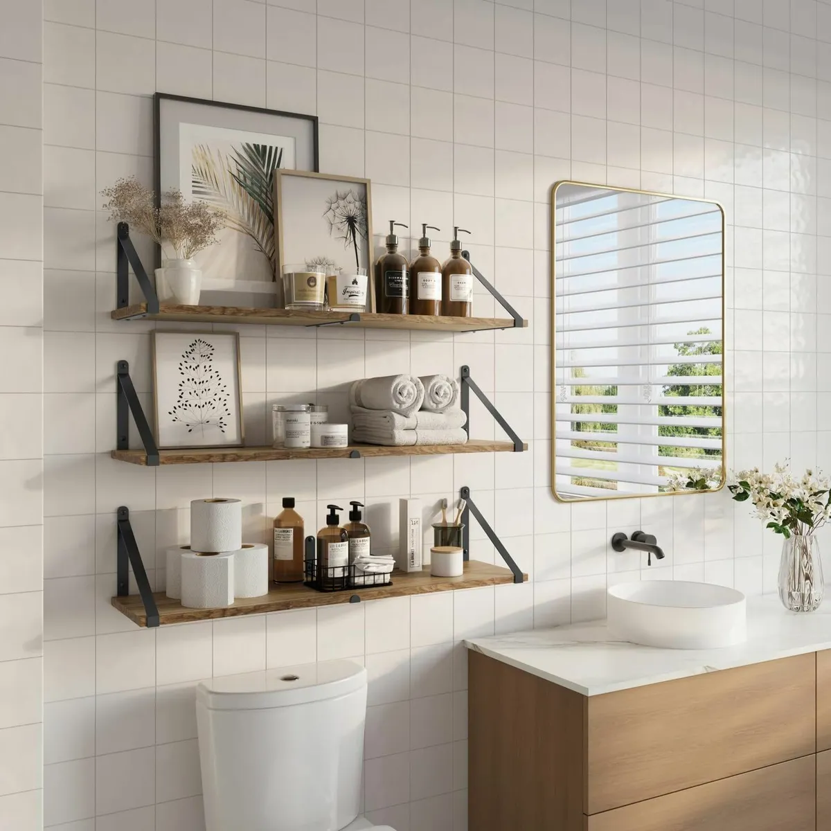 CASSA ZENO Wall Mounted Floating Book Shelves for - Image 2