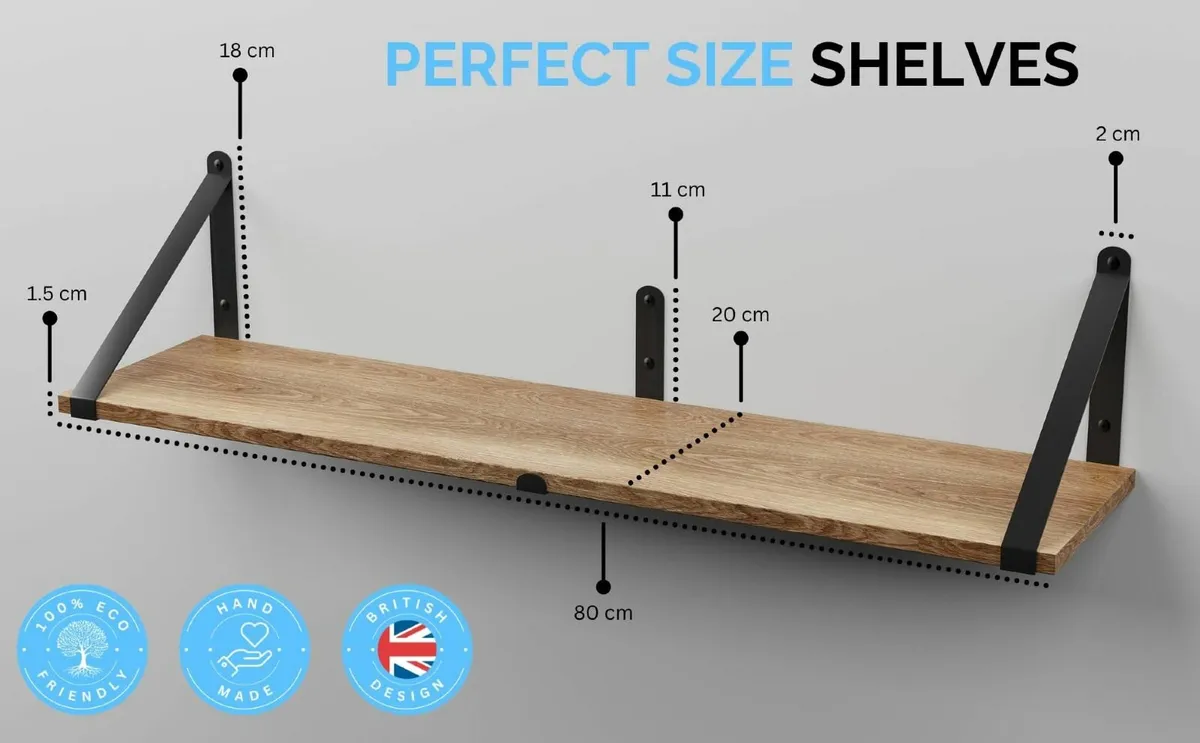 CASSA ZENO Wall Mounted Floating Book Shelves for - Image 3