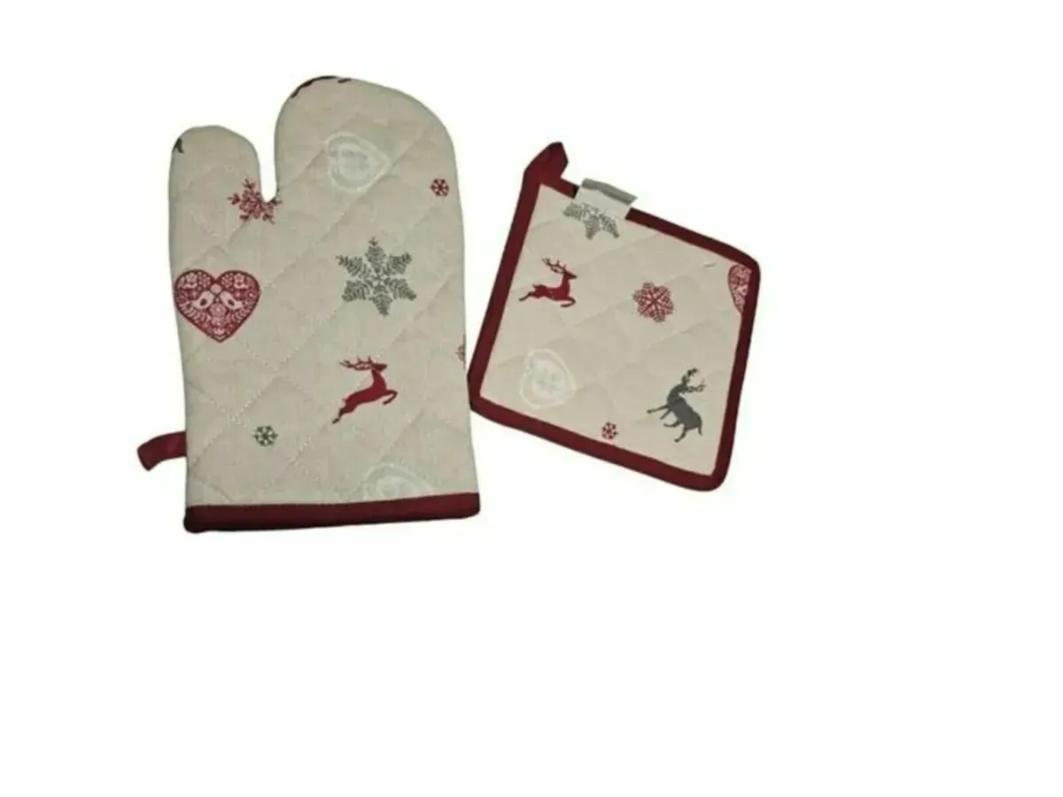 2-piece kitchen set a glove and a mat - Image 1