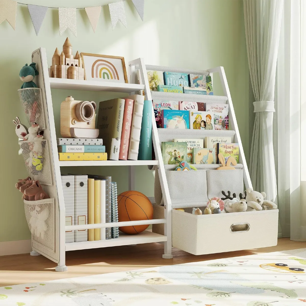 Kids Bookshelf and Toy Storage Organizer: 3-Tier - Image 1