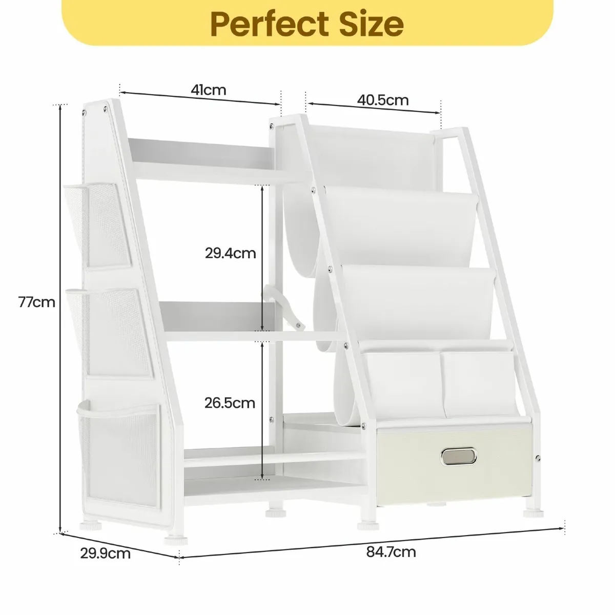 Kids Bookshelf and Toy Storage Organizer: 3-Tier - Image 2