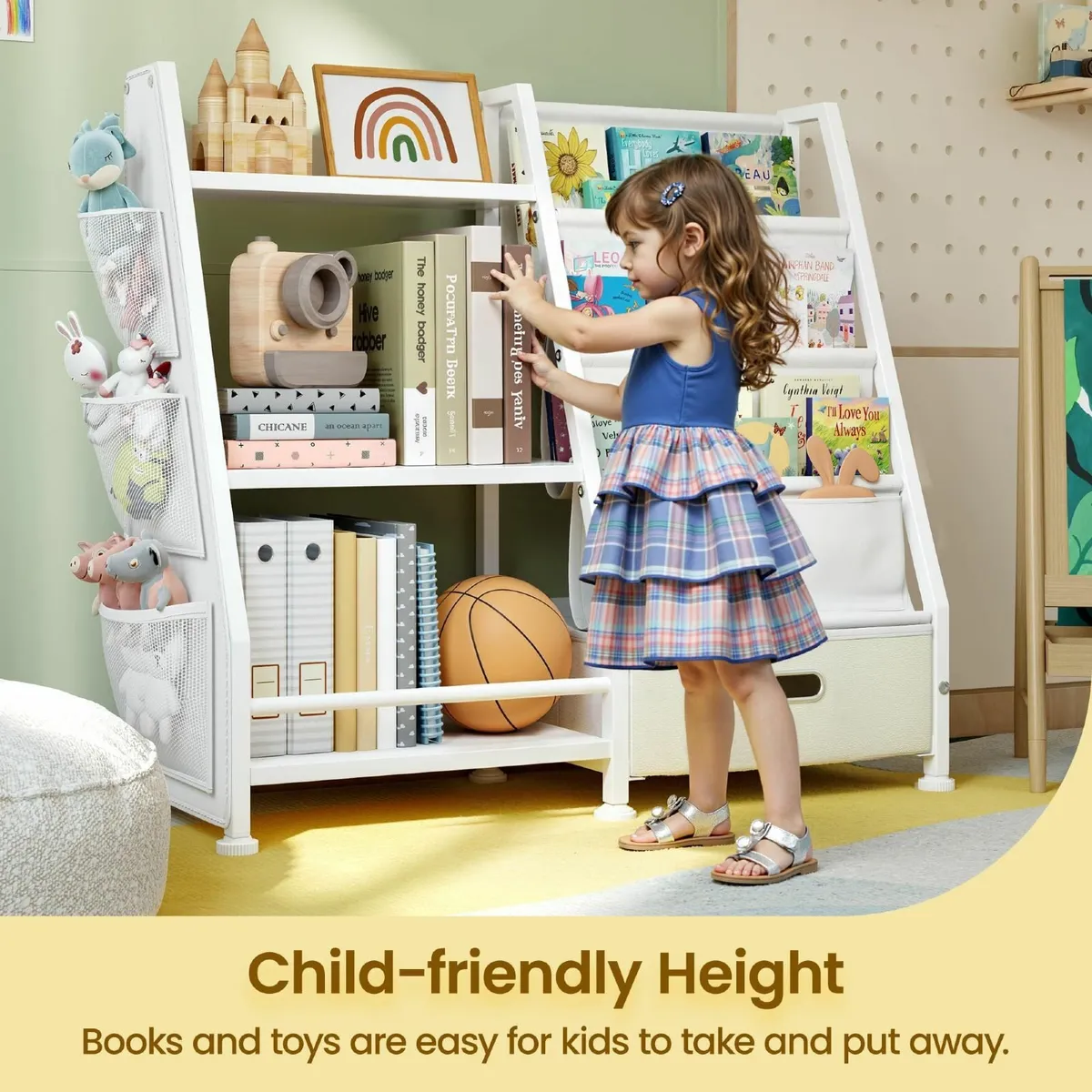 Kids Bookshelf and Toy Storage Organizer: 3-Tier - Image 4