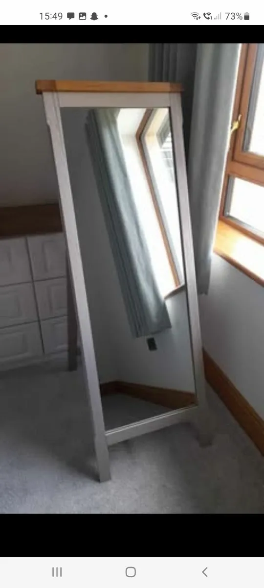 Grey and Oak Free standing mirror - Image 4