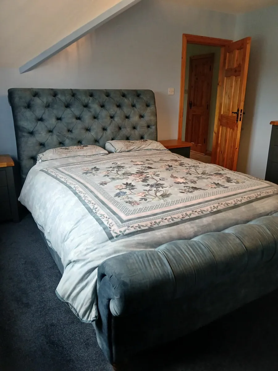 King Size Bed & Mattress For Sale - Image 1