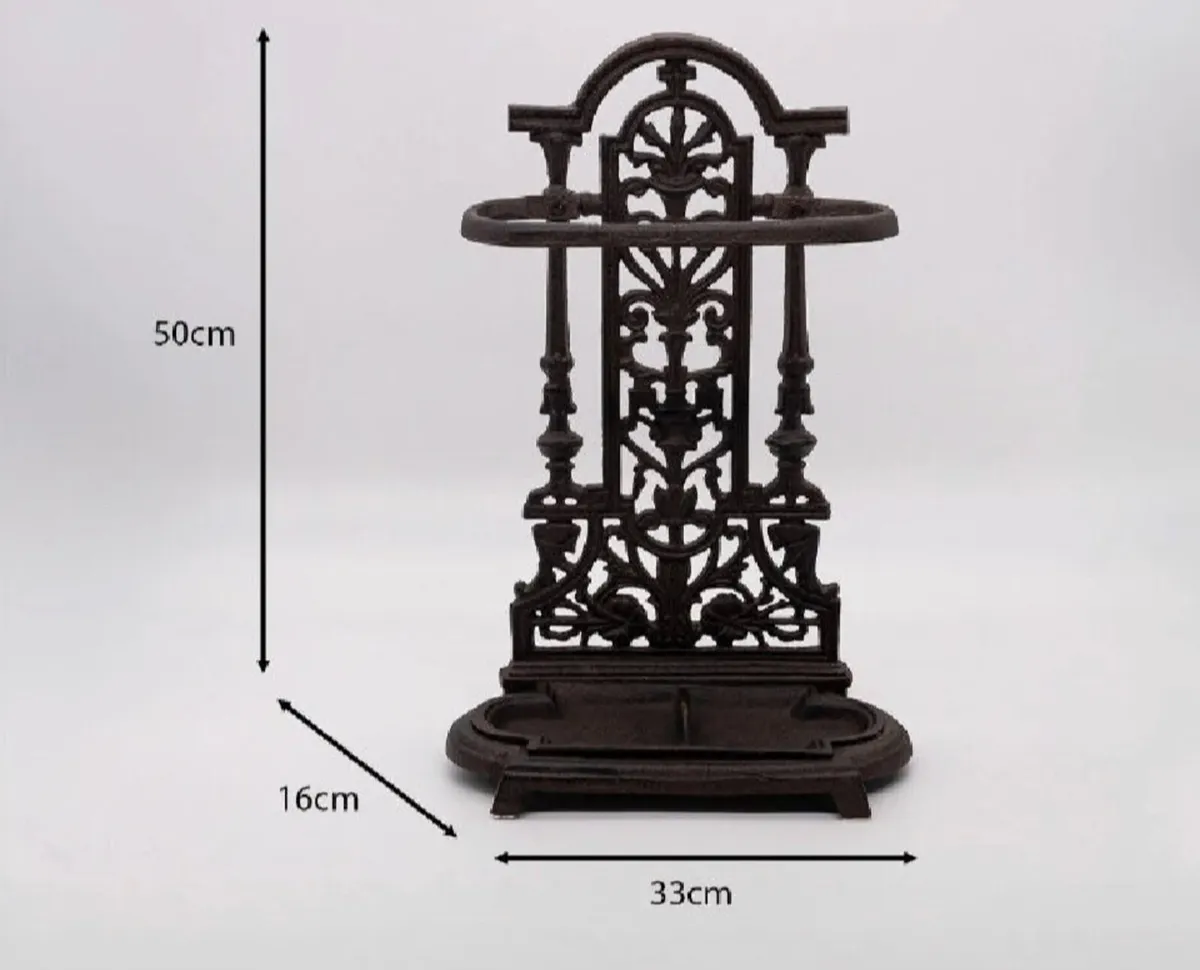 New Cast Iron Umbrella Stand Vintage Style - Image 3