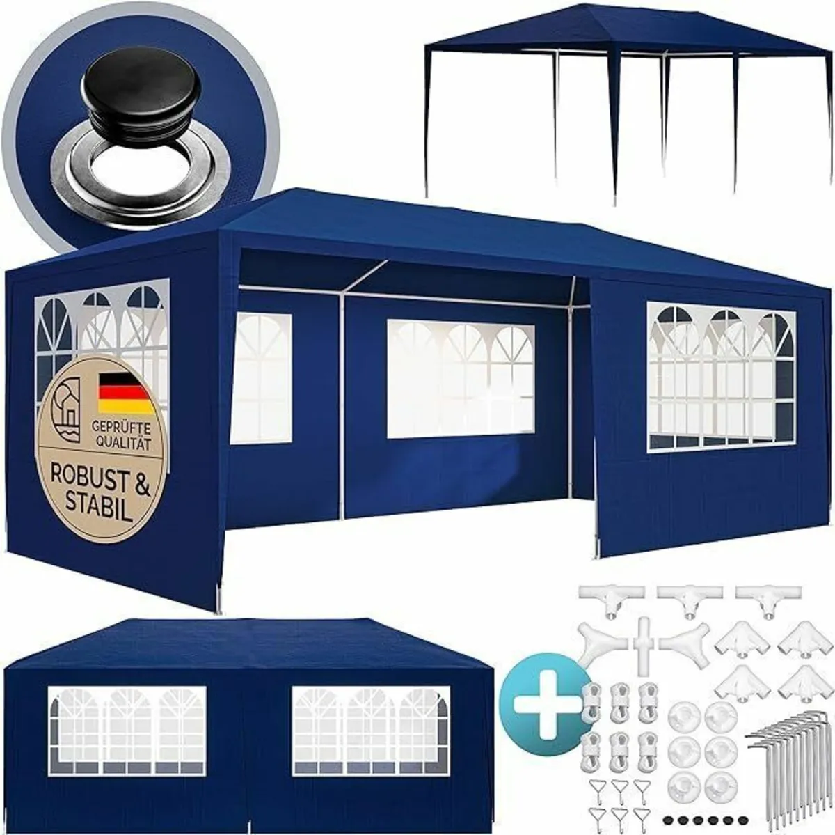 Gazebo 3 x 6 m UV Protection 18 m² Roof - Image 1