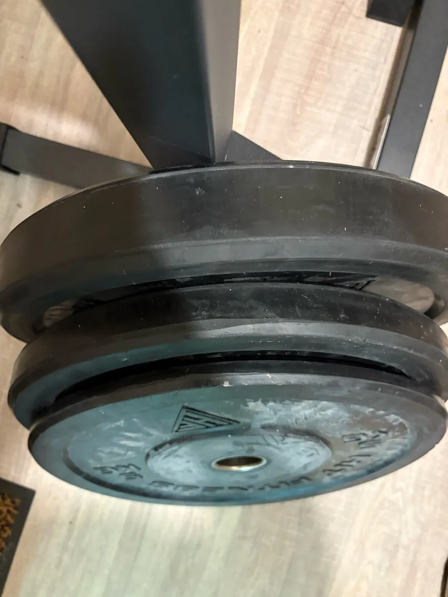 Hit fitness bench,adjustable rack, clips + 80kg - Image 2