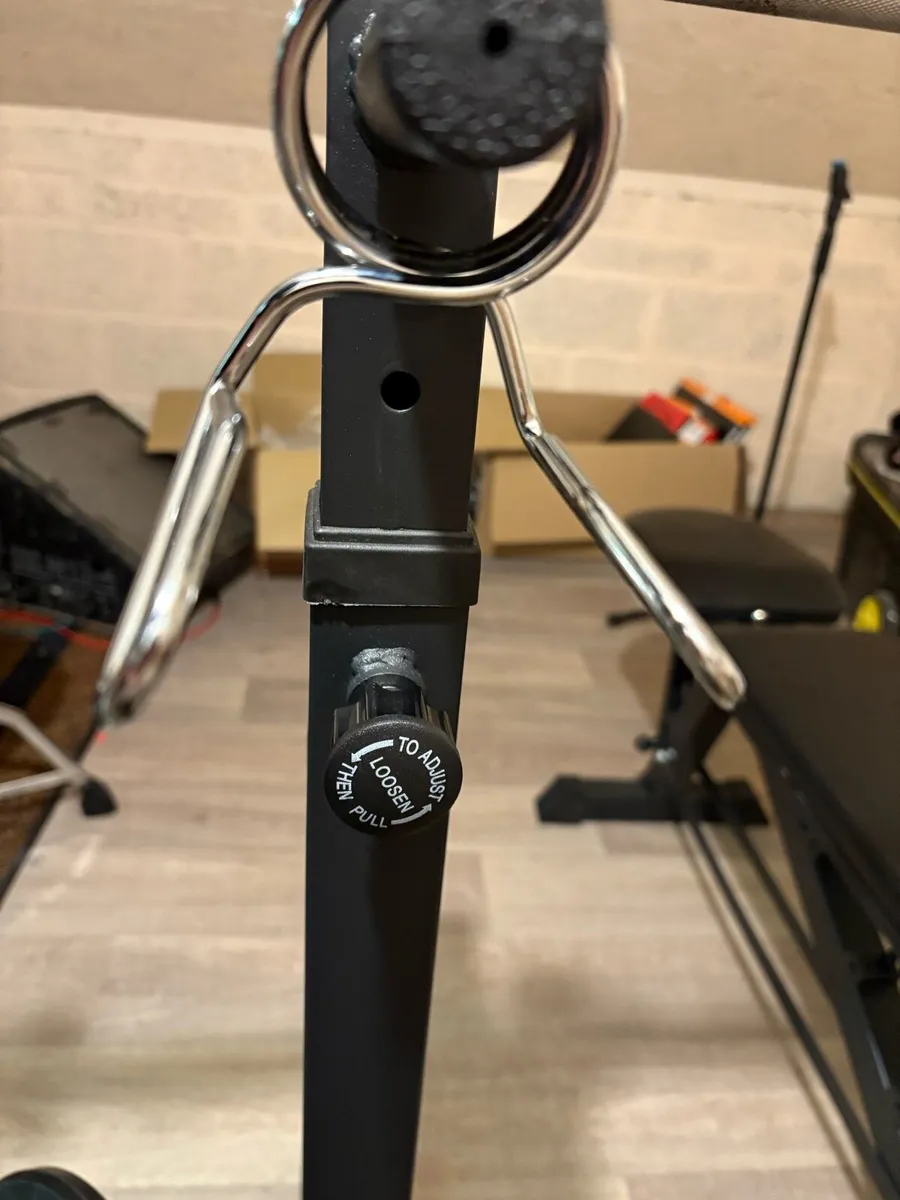 Hit fitness bench,adjustable rack, clips + 80kg - Image 4