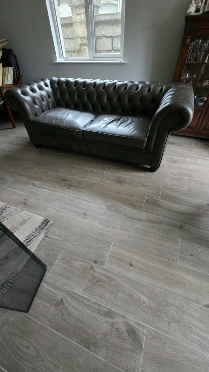 Leather sofa and Armchair - Image 3