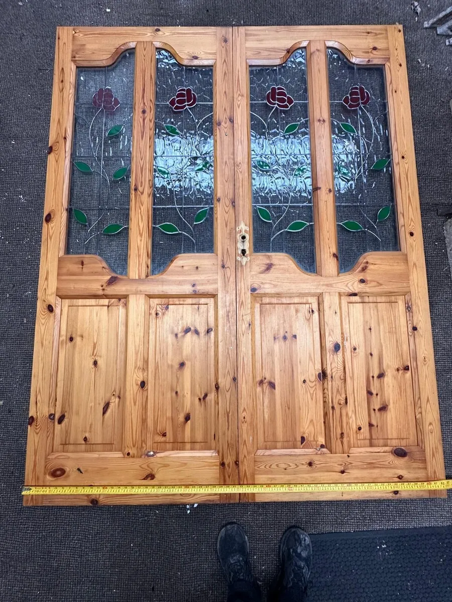Free to take away pine glass doors - Image 1