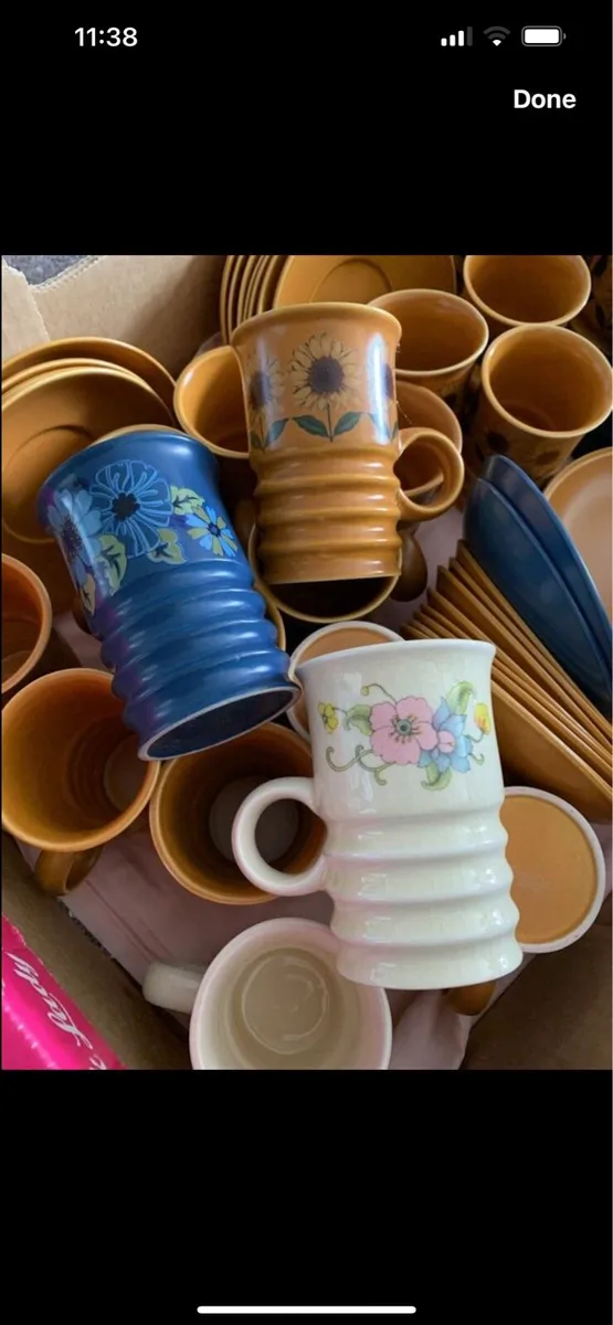 Large box of Carlton mugs and saucers - Image 3