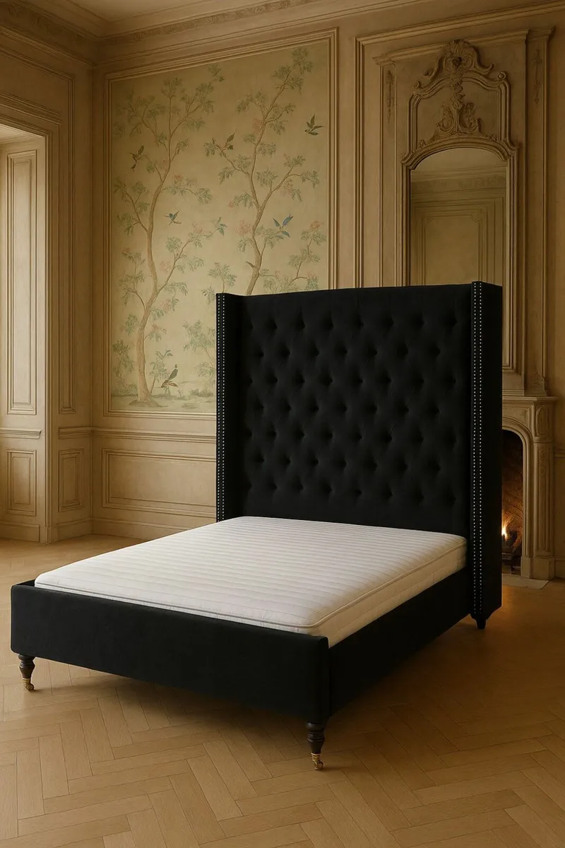 Vintage double bed chesterfield stately vintage be - Image 1