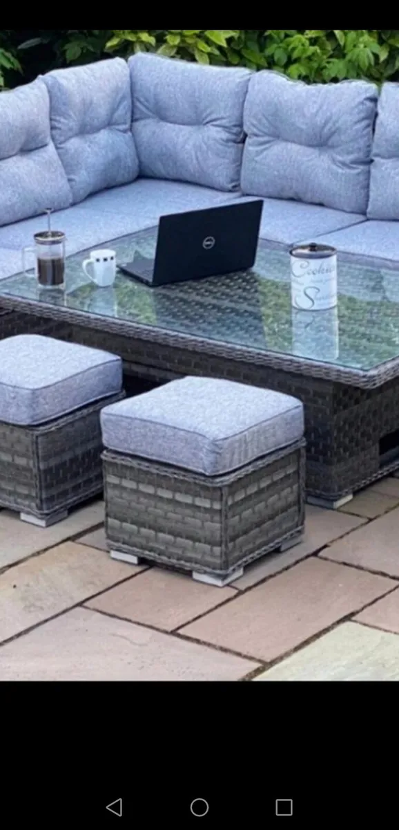 Brand New Corner Set C/W Adjustable  Table - Image 3