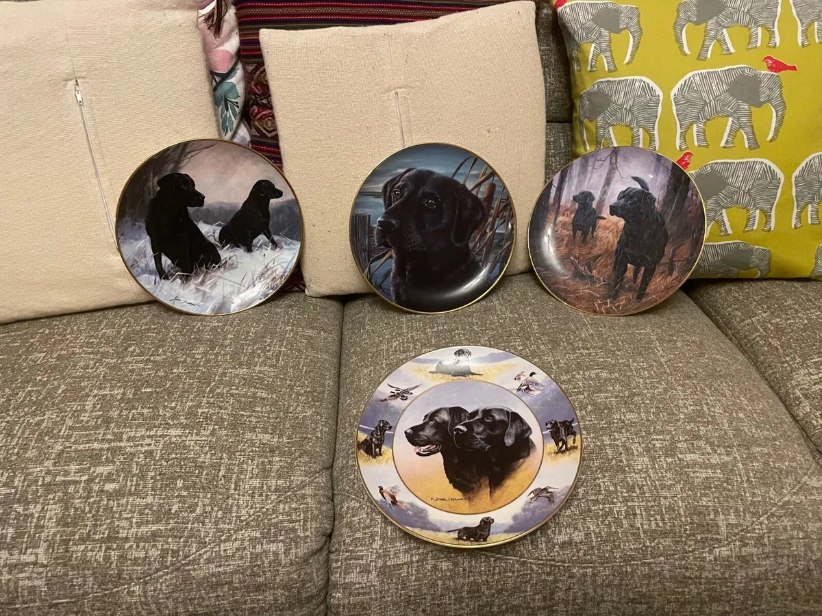 4 LIMITED EDITION SPANIEL PLATES