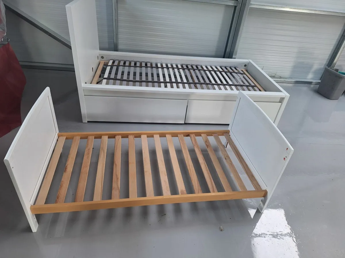 Ikea MALM single bed and toddler bed - Image 1