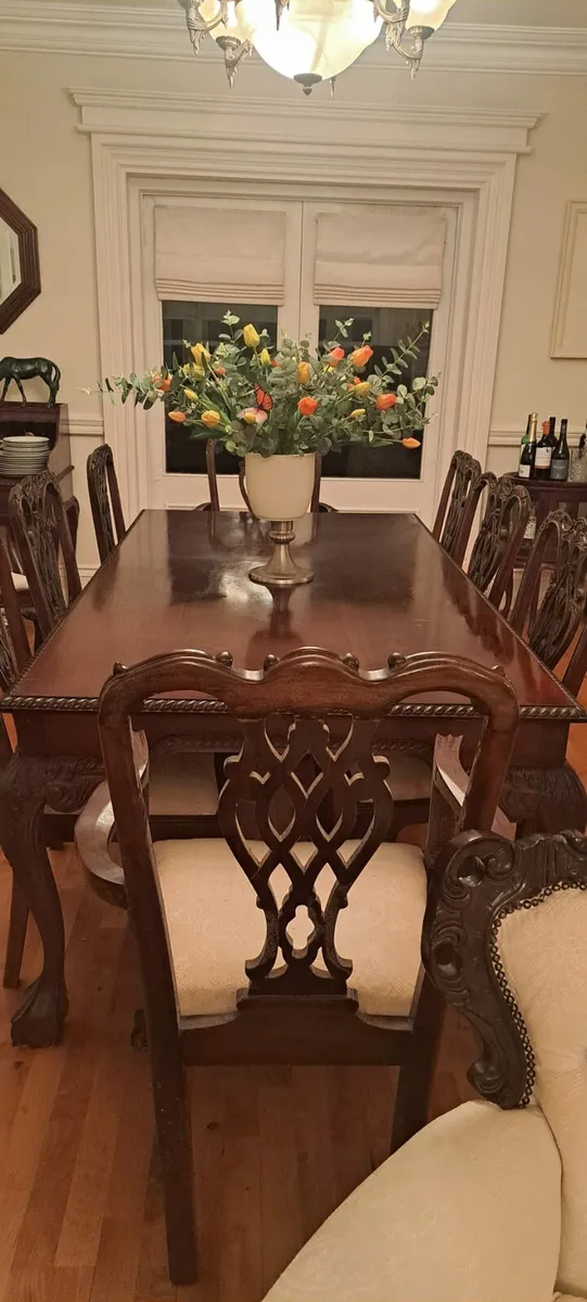 Maghony Dining table 8 chairs - Image 1