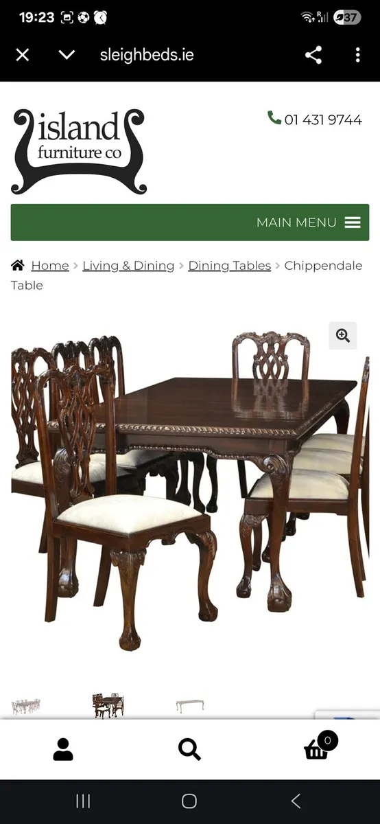 Maghony Dining table 8 chairs - Image 3