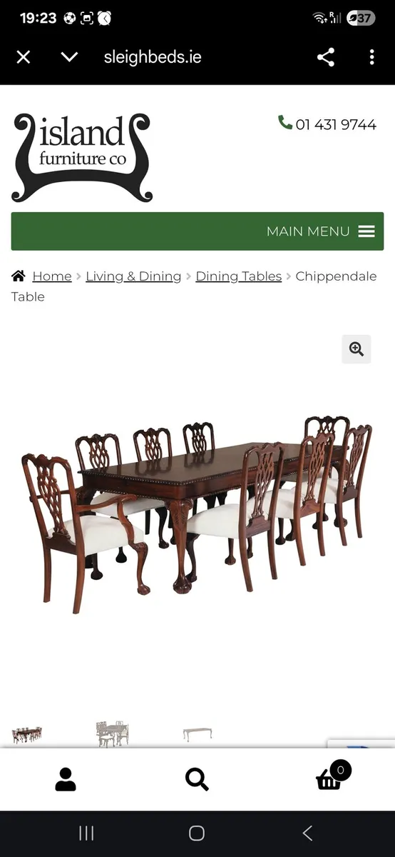 Maghony Dining table 8 chairs - Image 4