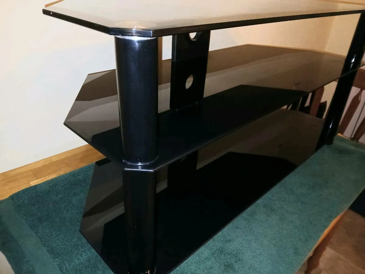 New heavy duty glass tv stand. - Image 2
