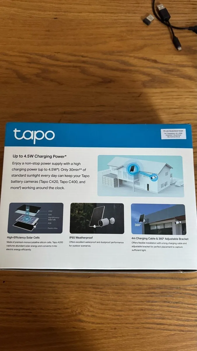 Tapo Solar Panel A200. As New. - Image 2