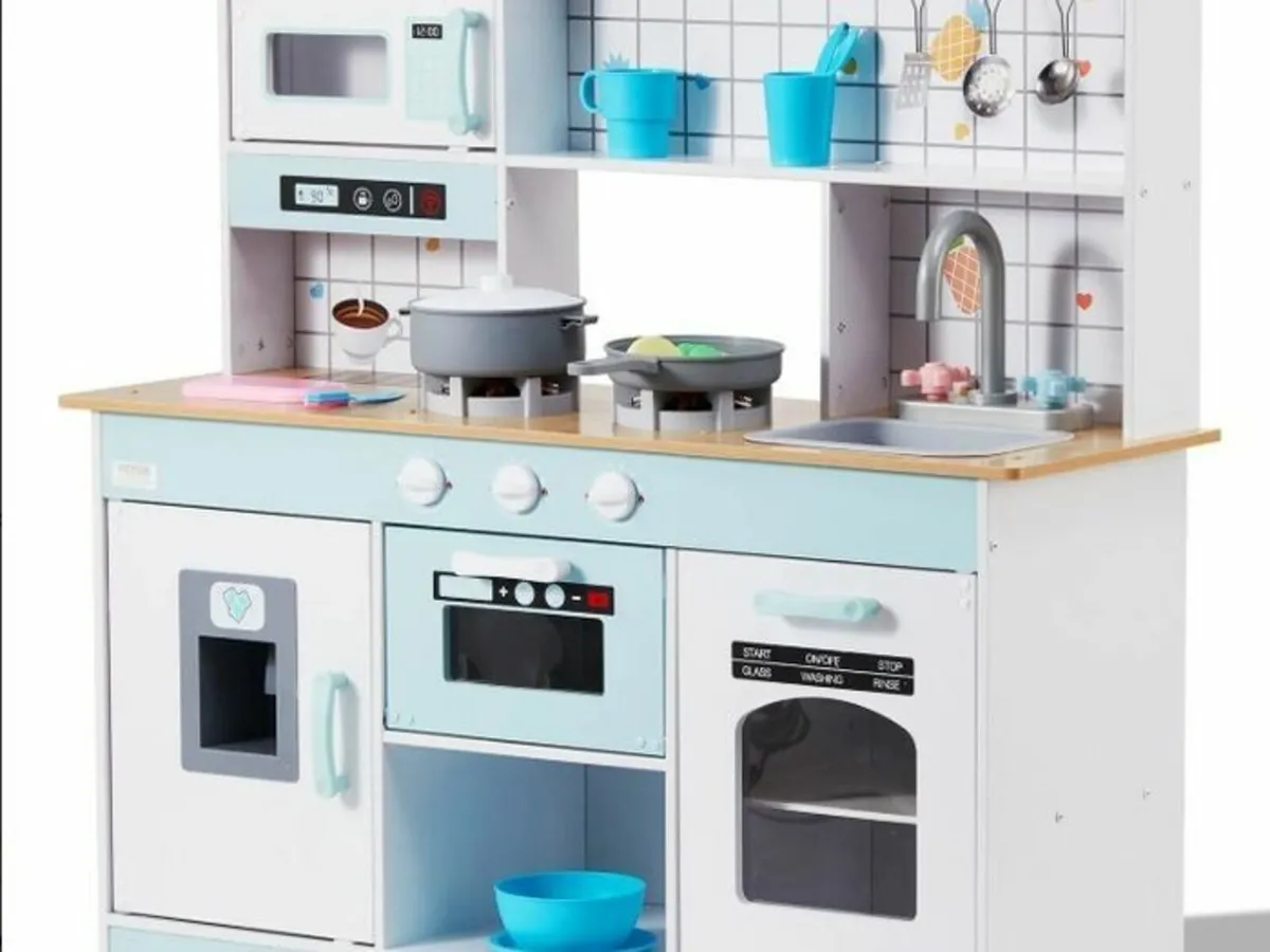 Kids Wooden Play Kitchen - Image 1