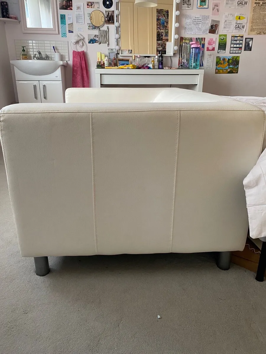 White leather couch - Image 2