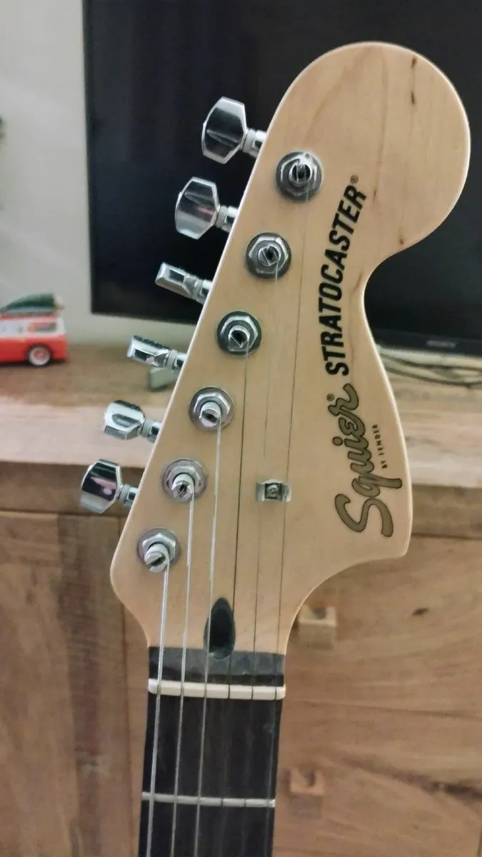 Fender Squire Stratocaster Electric Guitar Bundle - Image 3