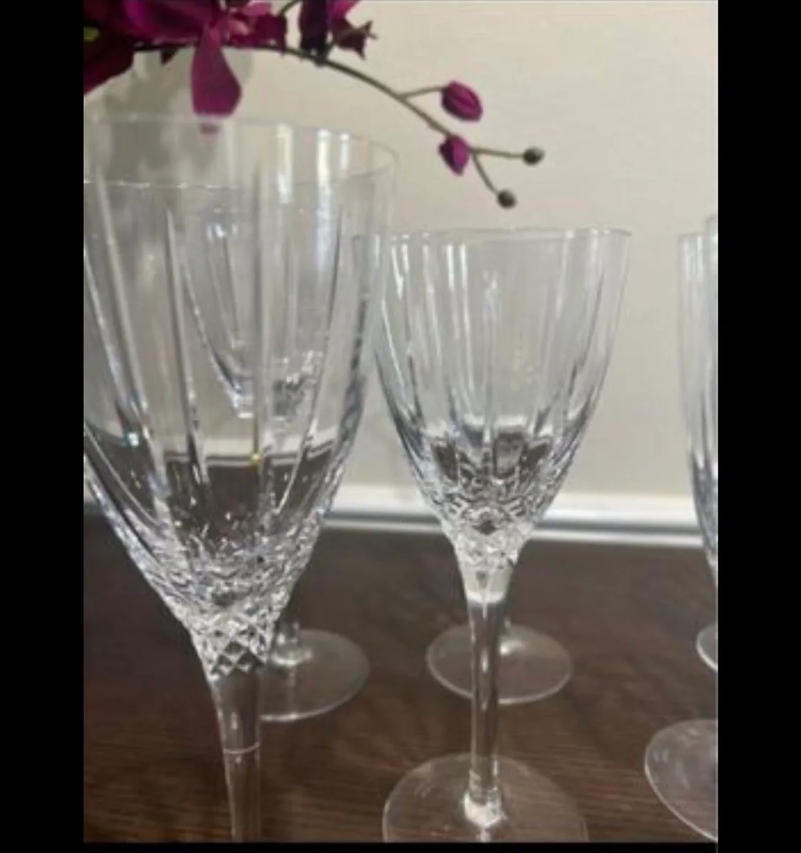 Waterford crystal wine glasses - Image 4