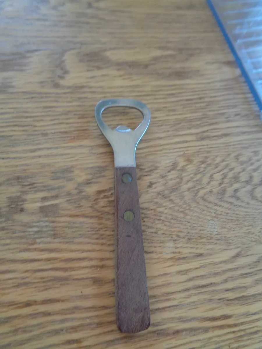 Vintage Wooden Handled Bottle Opener for Sale - Image 1