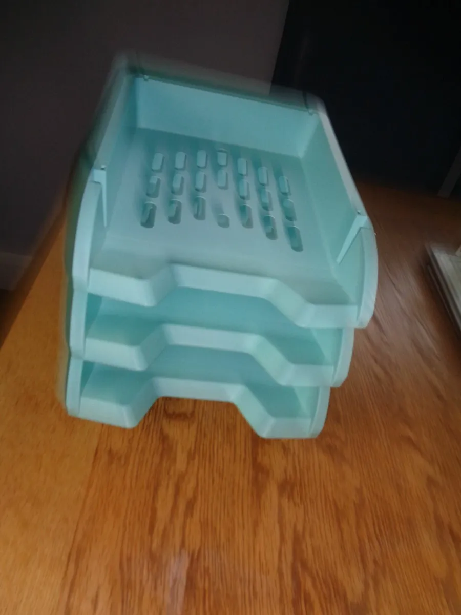 3 Tier Plastic A4 Size Letter Trays for Sale - Image 1