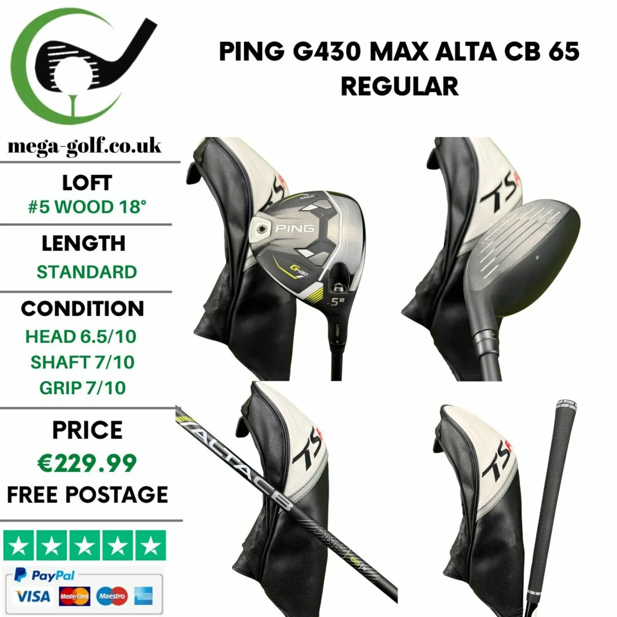 Ping G430 Max #5 Wood 18° / Alta CB 65 Regular - Image 1