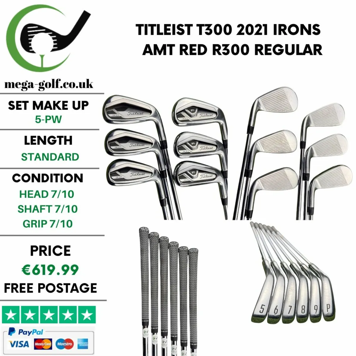 Titleist T300 2021 Irons / 5-Pw / Regular - Image 1