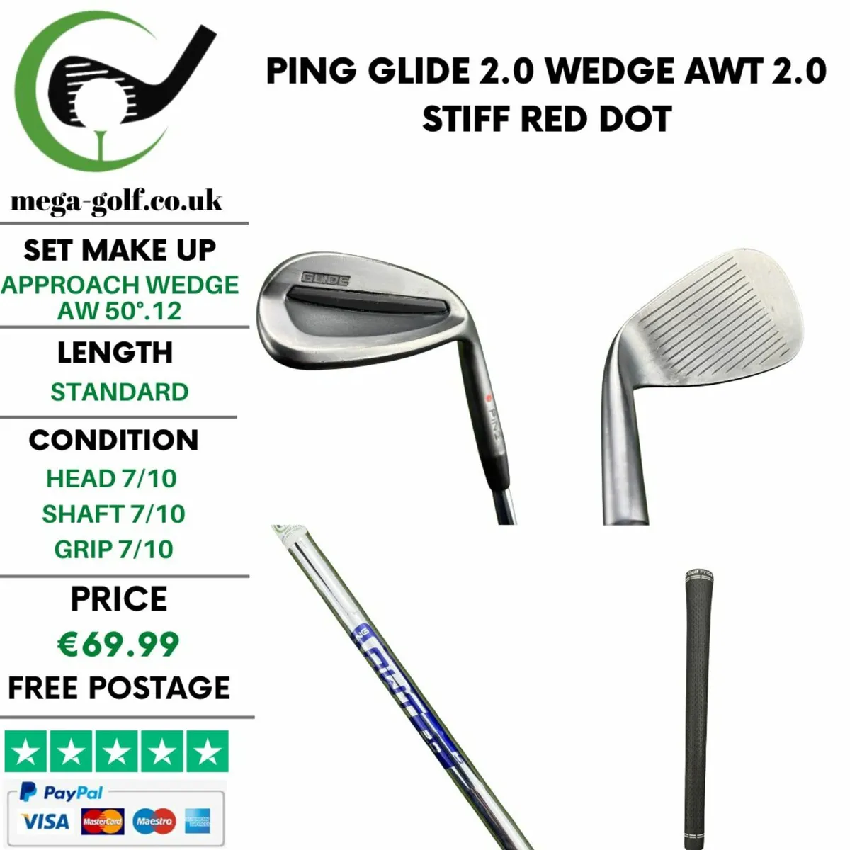 Ping Glide 2.0 Wedge Aw 50°.12 / Awt 2.0 Stiff - Image 1