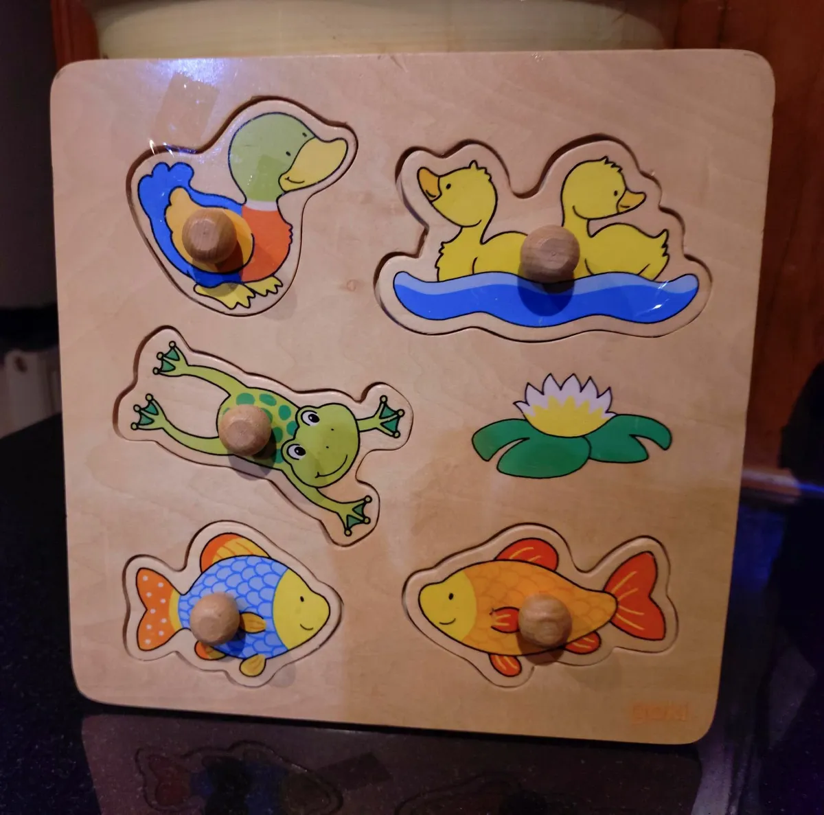 Two Babies Timber Jigsaw Puzzles (used). - Image 4