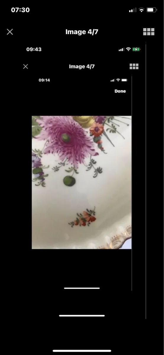 Antique Meissen Hand Painted Dish - Image 4