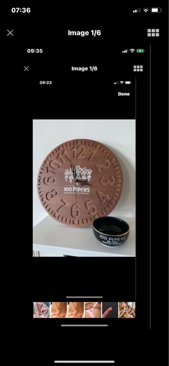 100 Pipers Whisky- Bar Clock and Dish - Image 1