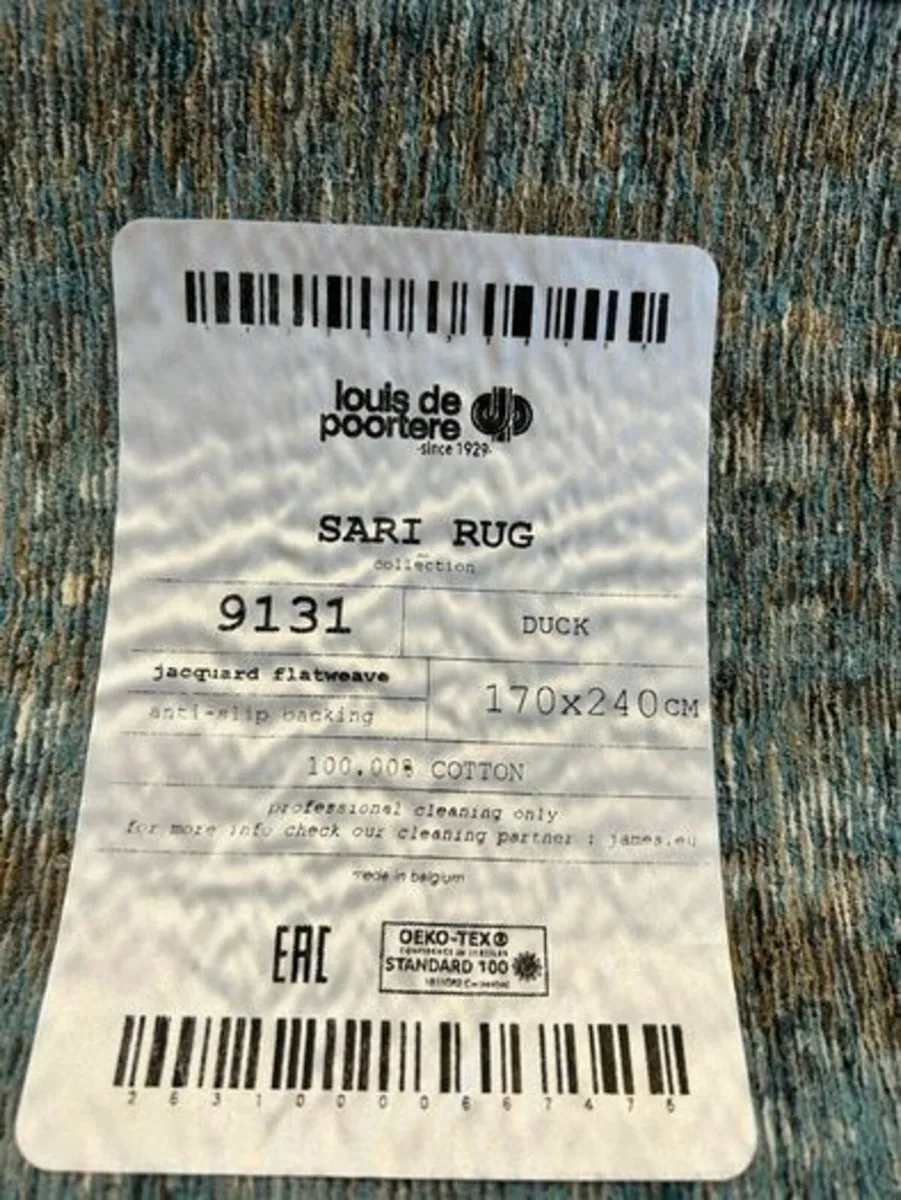 Louis De Poortere Large rug 170x240 New - Image 4