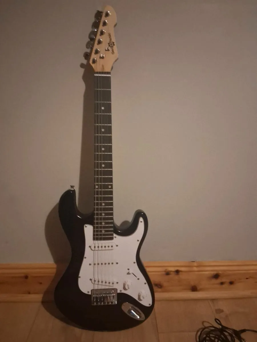 Electric guitar, Luke Littler dartboard, Bodhran - Image 2