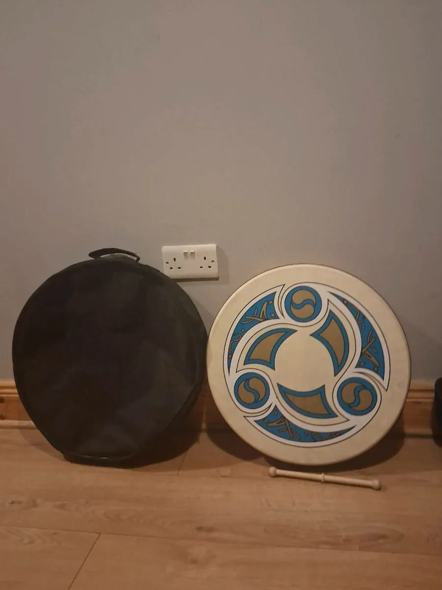 Electric guitar, Luke Littler dartboard, Bodhran - Image 3