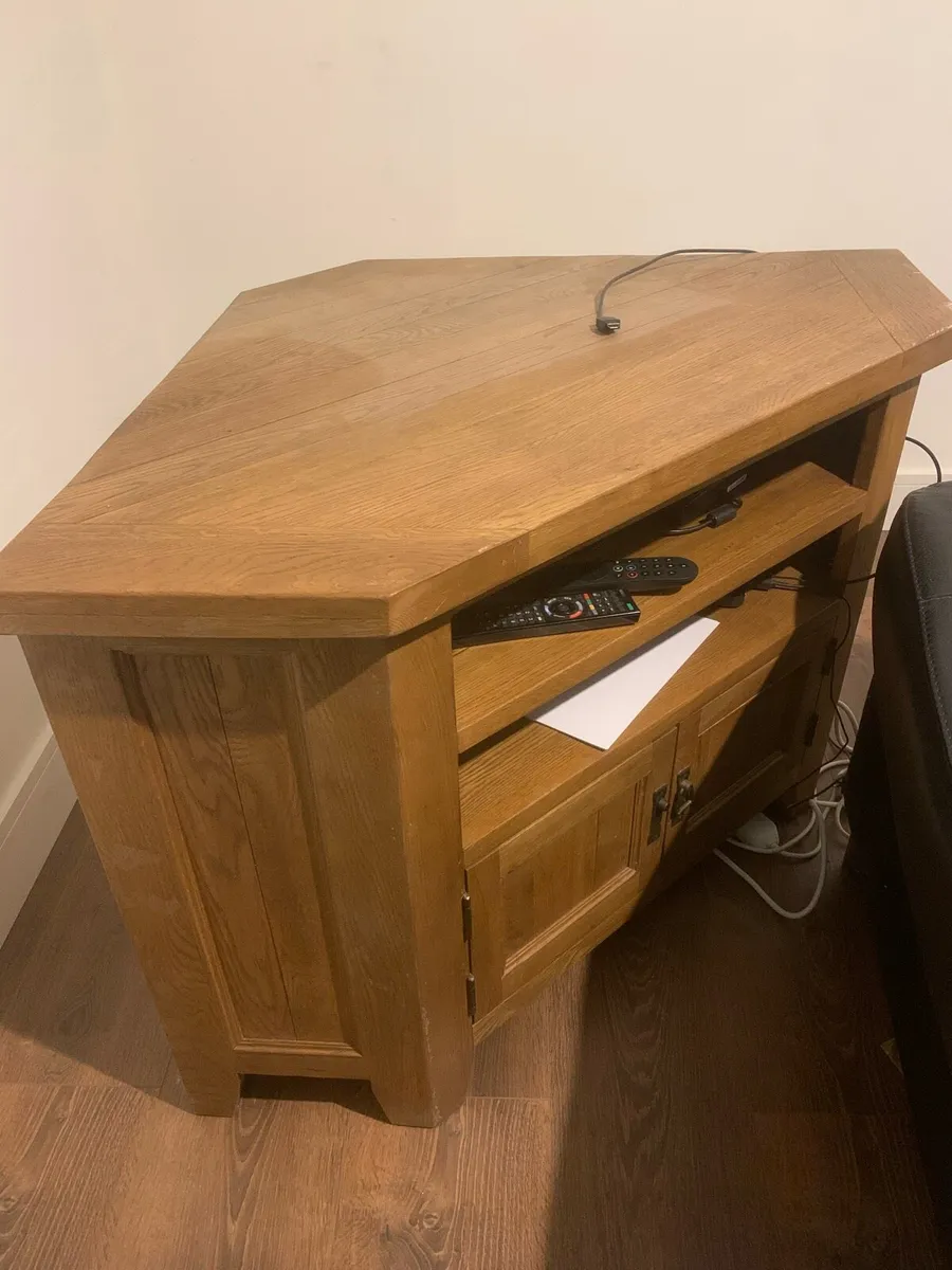 Tv unit - Oak corner unit - Image 2
