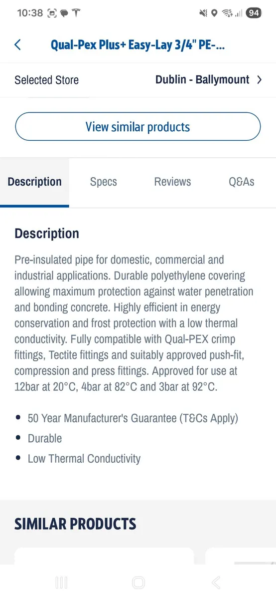 Qual-Pex Plus + Easy-Lay 3/4" PE-X Insulated Pipe - Image 2