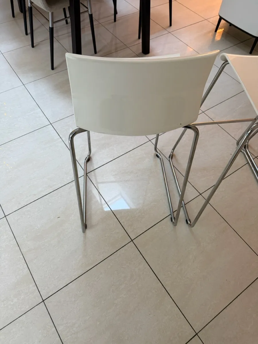 3x IKEA White Stools - Image 3