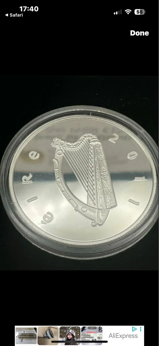 Ireland 15 euro silver proof coin 2011. Salmon - Image 2