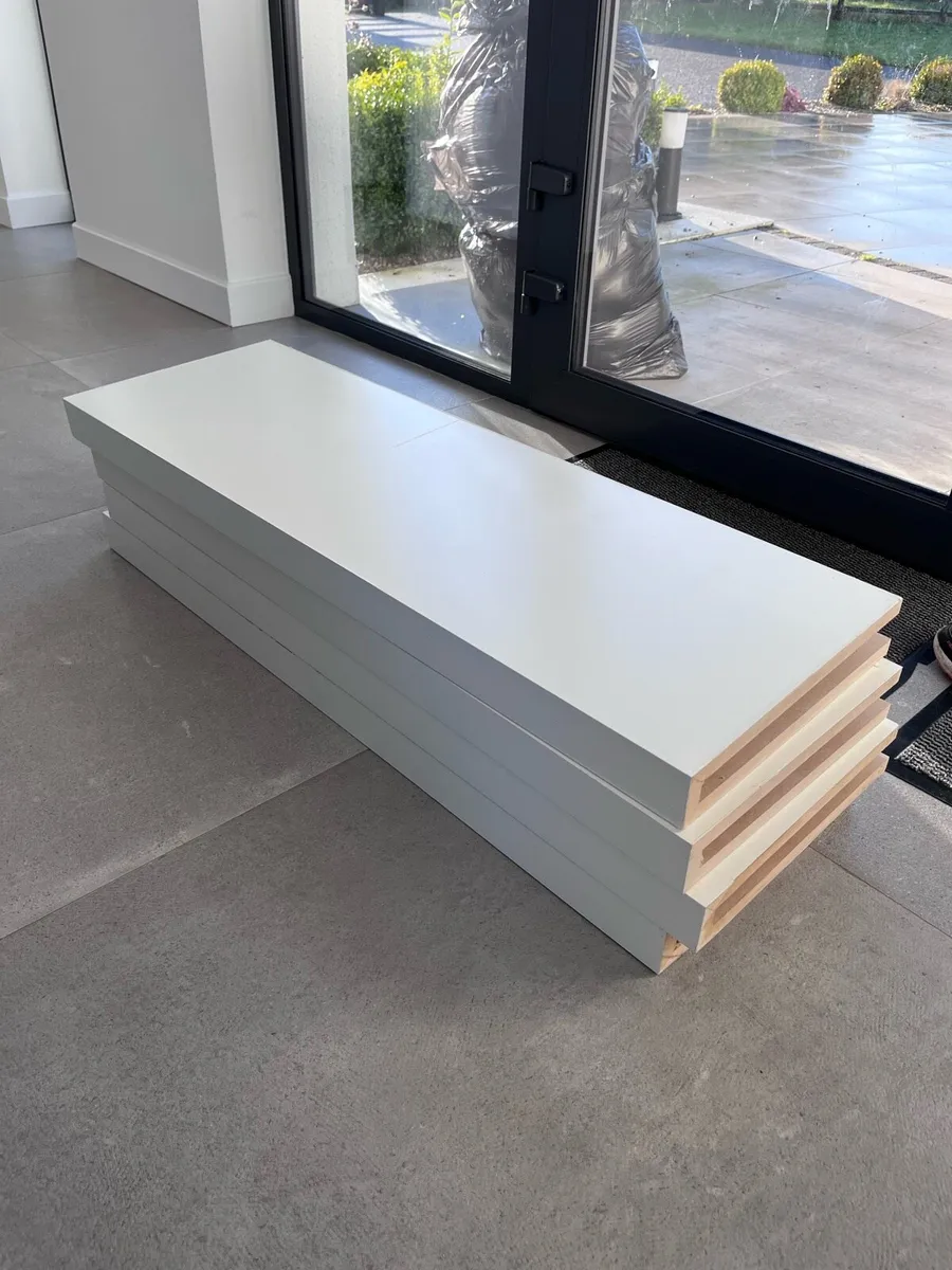 Floating Shelves x 4 - White, MDF - Image 3