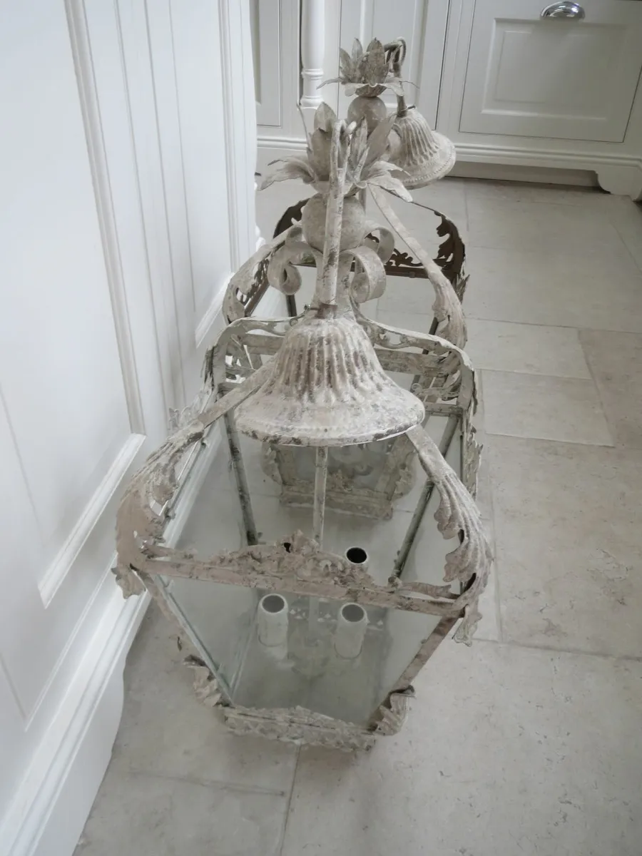 Rustic Country Iron Ceiling Light x2 - Image 2